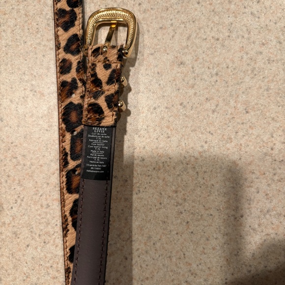 Sezane Livie Belt Leopard - Size 75 centimeters - Picture 7 of 8